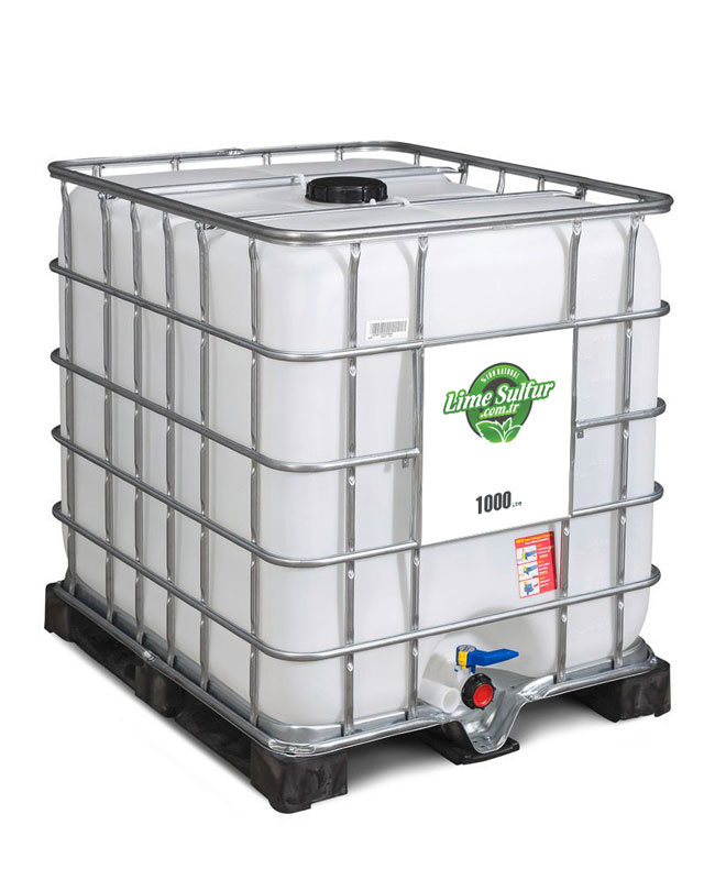 1000 liter IBC Lime Sulfur container